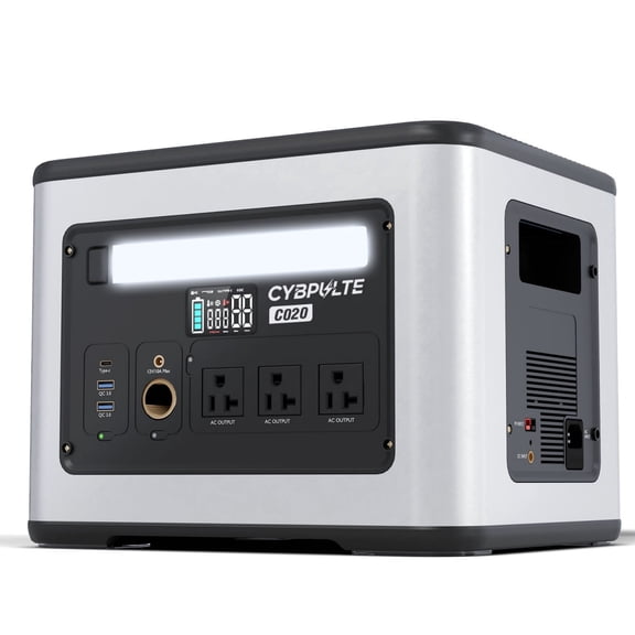 Bailibatt 2000W Portable Power Station, Solar Generator, LiFePO4 8 Output Ports, Fast AC/Solar Charging, Home Emergency Backup