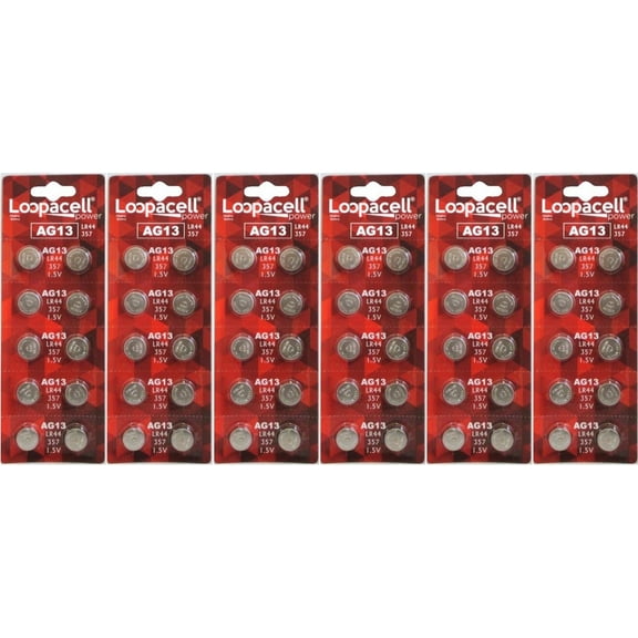 LOOPACELL 60 Batteries LR44 (A76, AG13) Alkaline Button Size Battery