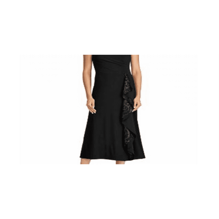 Ralph lauren lace trim jersey dress best sale