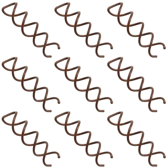 10pcs Spiral Hair Pins 2 Inch Bun Twister Spiral Bobby Pins Brown Spin Clip for Thick Hair Non Scratched Round Clip Bun Maker for Women