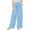Light Blue, variant on HQiJIAN Girls Wide Leg Pants High Elastic Smocked Waist Casual Flowy Cute Long Trousers Casual Flowy Pants Sizes 5-6 Years