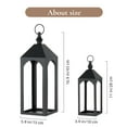 thumbnail image 6 of Nuptio Decorative Black Metal Pillar Candle Holder Lantern，Indoor Outdoor Lanterns for Porch & Patio ,12" & 17" Set of 2 ,No Glass S+M, 6 of 9