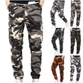 thumbnail image 1 of Styesk Men's Pants Men's Pocket Drawstring Casual Youth Versatile Sports Oversized Pants, 1 of 5
