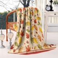 thumbnail image 2 of Autumn Fall Leaves Pattern Blanket,Comfortable Soft Lamb Wool Throw Blanket,All Season,Warm Lightweight Blankets for Sofa Bed Couch Living Room Chair,60"x80", 2 of 4