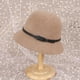 thumbnail image 4 of Sombrero de mujer Otoño e Invierno Sombrero de lana Sombrero de copa de lana para mujer Estilo coreano Cinturón multicolor Sombrero de pescador Elegante sombrero de lavabo con cúpula, 4 of 6