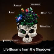 SupreOwls Succulent Skull Building Block Sets, 1079 Pcs Gothic Flower Pot Model For Adults, DIY Creative Plant Decor, Home Desk Decoration Gift Idea