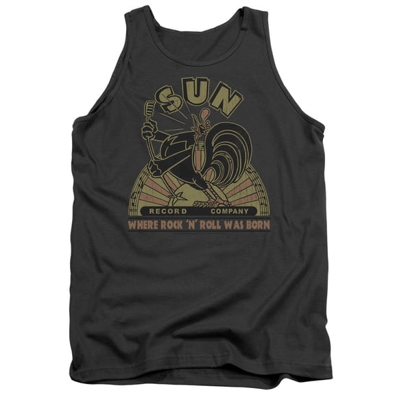Sun Sun Rooster Adult Tank Top Charcoal
