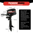 thumbnail image 2 of LOYALHEARTDY 6.5HP 4-Stroke Outboard Motor Fishing Boat Engine 123CC 4.8KW Outboard Engine with CDI Water Cooling System Short Shaft 6000Rpm, 2 of 12