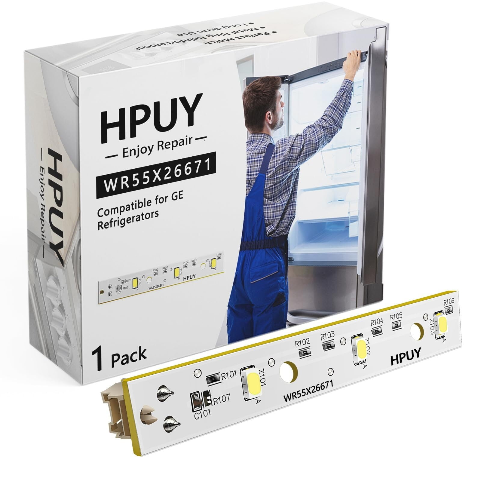 WR55X26671 LED Light Compatible for GE Refrigerators LED Light Replace PS11767930 AP6035586 4468532 EAP11767930 5PCS
