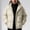 Beige, variant on COSFO Quilted Winter Jackets Puffer for Men with Hood Coat Full Zip Solid Color Heavyweight Warm Outerwear Jackets