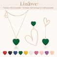 thumbnail image 7 of Linawe Emerald Green Layered Necklaces for Women Trendy, Heart Choker Pendant Necklace Rose Gold Chain Stacked Necklace, Stainless Steel Y2K Preppy Necklace Jewelry, 7 of 7