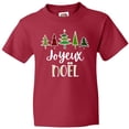 thumbnail image 3 of Inktastic Joyeux Noel with Christmas Trees Youth T-Shirt, 3 of 5