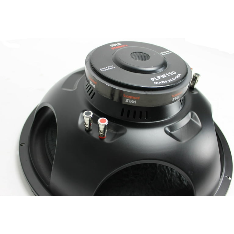 Pyle 15 Inch 2000W 4-Ohm DVC Power Car Audio Subwoofer with Black