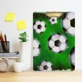 thumbnail image 6 of FMSHPON Soccer Ball Clipboard Hardboard Wood Nursing Clip Board and Pull for Standard A4 Letter 13x9 inches, 6 of 7