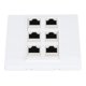 thumbnail image 1 of Placa De Pared Jack, Práctico Conector De Pared Ethernet Cat 6 Desmontable De 6 Puertos Hembra A Hembra Para El Hogar, 1 of 7