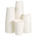 thumbnail image 1 of Tazas de papel para café blancas, paquete de 50, 12 oz x 90mm, tazas desechables de doble capa para agua, leche y jugo, 1 of 6