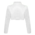 thumbnail image 2 of TiaoBug Wedding Flower Girls Shurg Bolero Cardigan Long Sleeve Princess Dress Cover-Up 3-12 White 10, 2 of 7