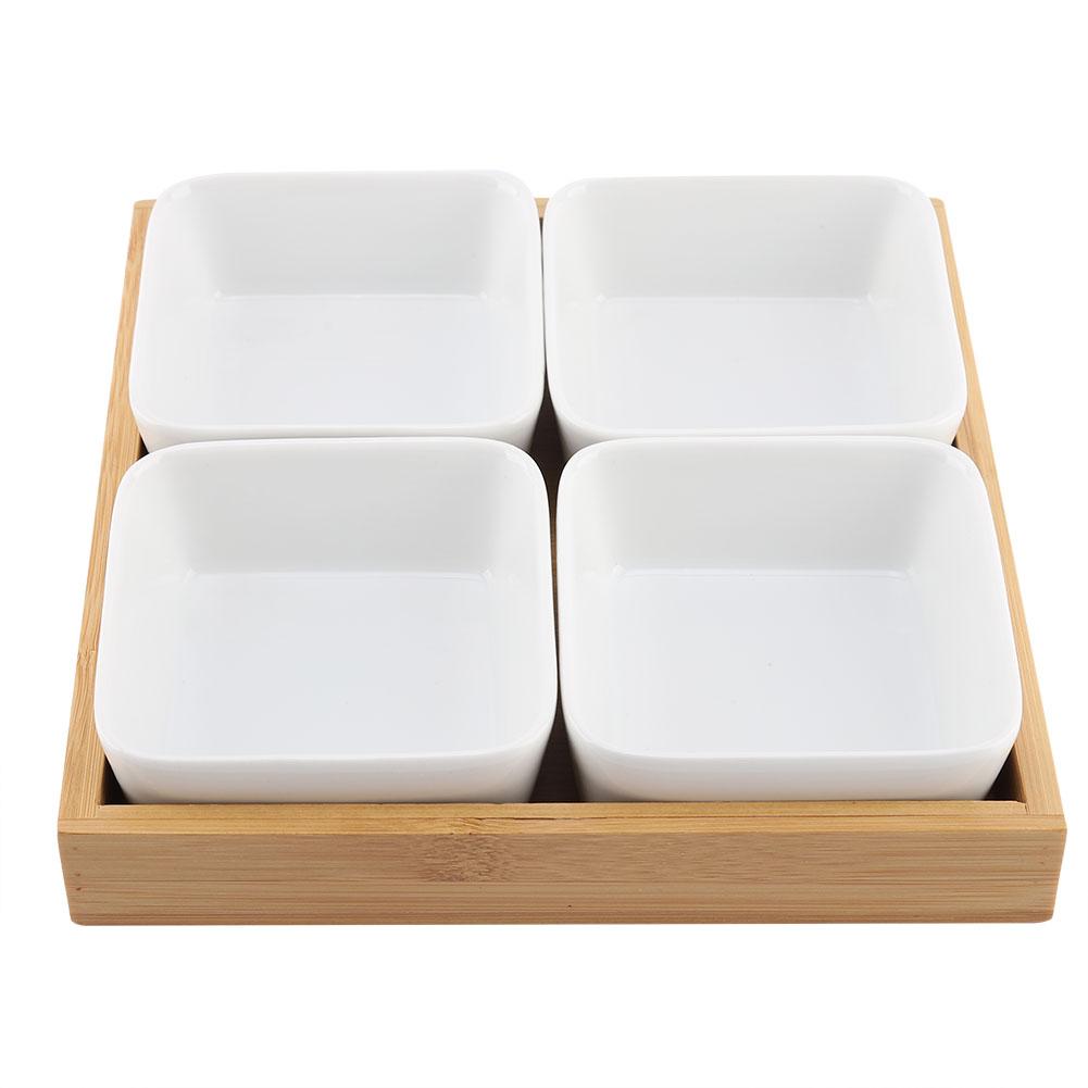 LYUMO Dried Fruit Tray, Four Grids Multifunctional Ecofriendly Dried