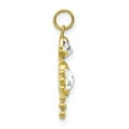 thumbnail image 2 of 10k April Birthstone Charm in 10k Yellow Gold, 2 of 3