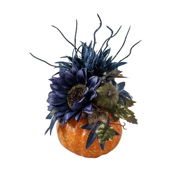 9.8inch Fall Artificial Flowers Decoration Maple Leaf Stem Pumpkin Branch Sunflower and Berries for Fall Thanksgiving Home Kitchen Festival Decoration