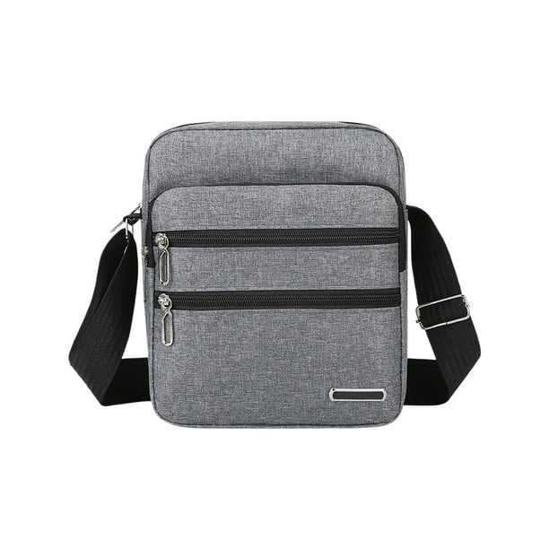 Bolso bandolera de pecho con múltiples compartimentos, tejido Oxford, correa ajustable para deportes y actividades al aire libre, compartimento portátil para teléfono, llaves y cartera, resistente al