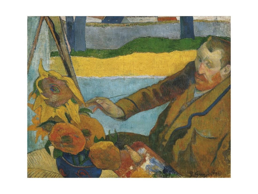 Vincent Van Gogh Painting Sunflowers by Paul Gauguin, Figurative