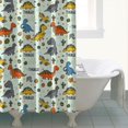 thumbnail image 4 of LightColor Dinosaurs Name Pattern Shower Curtain 72"x72" ,Bathroom Decorative Shower Curtains Set with 12 Hooks,Modern Waterproof Washable Shower Curtain, 4 of 6