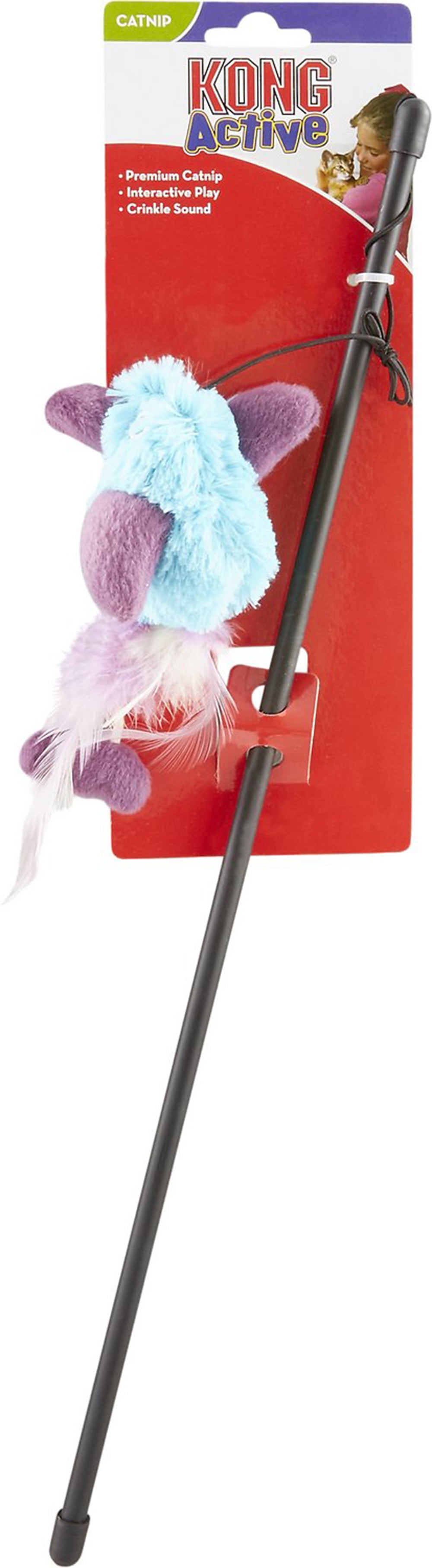 kong active feather teaser cat toy