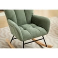 thumbnail image 3 of Rocking Armchair With Delicate Upholstery - Upholstered In Solid Wood Legs For Nursery, Bedroom, Living Room Modern Bedroom Chair Elegant And Nursery, 3 of 7