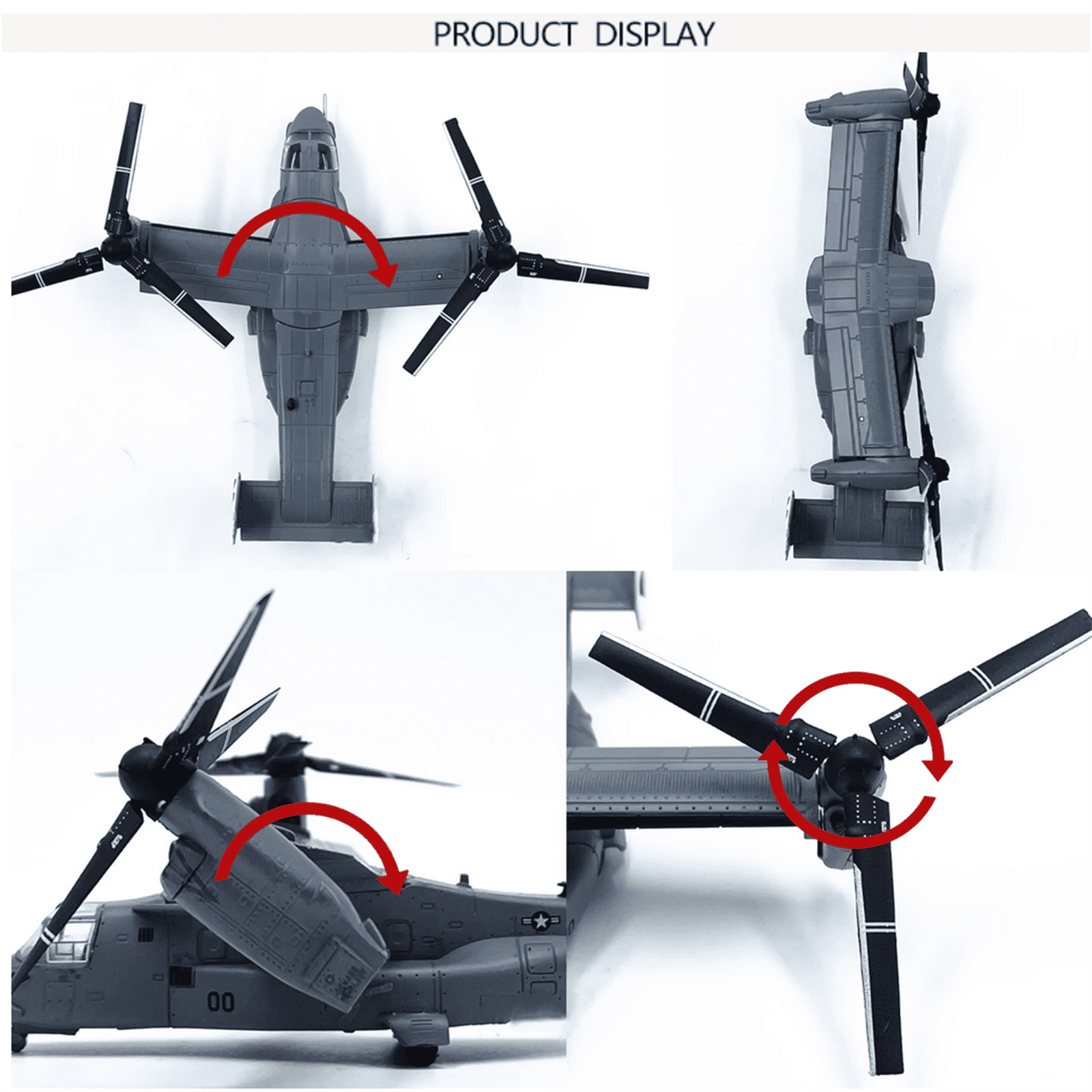 V22 Osprey Transport Helicopter Model 1:144 Scale Alloy Aircraft for Display Collection Model Gifts Toy