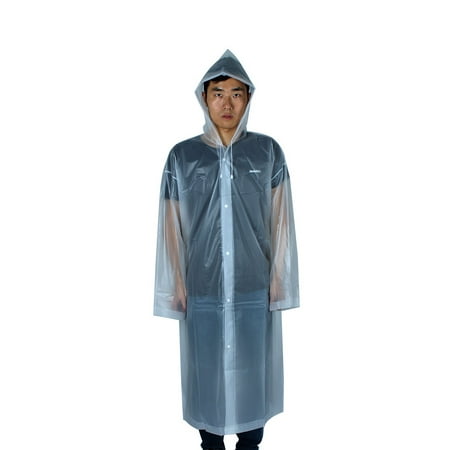 Outdoor Travel EVA Portable Rainwear Button Closure Raincoat Rain Poncho