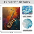 thumbnail image 3 of Diamond Art Kit for Adults, Saxophone Colorful Music Notes Art Diamond Painting for Adults Beginners, 5D DIY Diamond Art Painting Kits, Colorful Diamond Painting Craft for Home Decor 12x16, 3 of 7