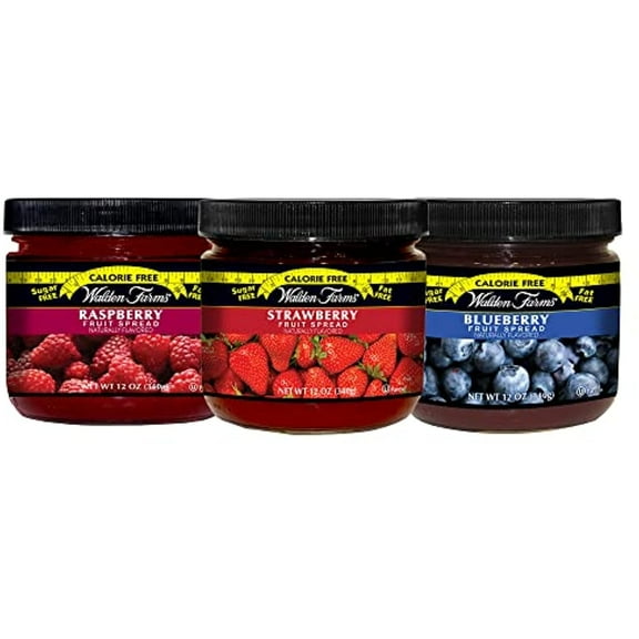 Walden Farms Fruit Spread Variety Calorie Free - Bluberry, Strawberry, And Raspberry