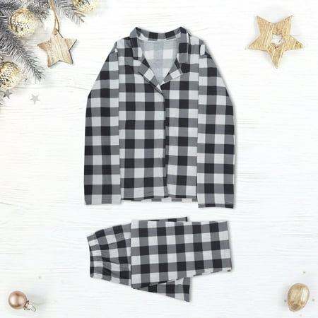 

Family Christmas Pajamas Soft White Plaid Print Christmas Pajamas For Mom