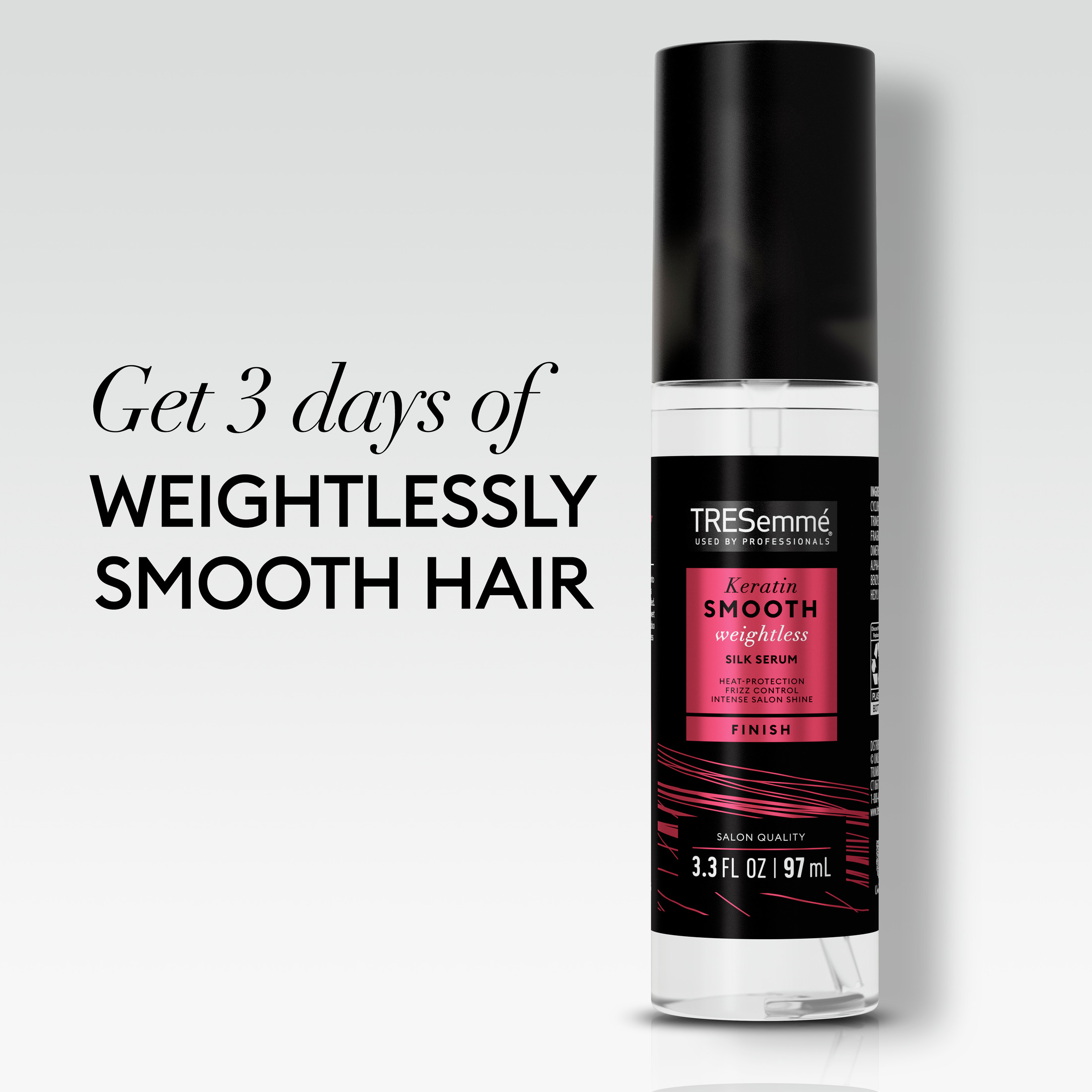 TRESemme Keratin Smooth Detangling Hair Serum for Shine Heat Protection & Frizz Control, 3.3 fl oz - image 4 of 11