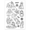 thumbnail image 1 of Sellos transparentes de Penguin: El Polo Norte - Sello de silicona de hielo para decoración de tarjetas y scrapbooking DIY, 1 of 6