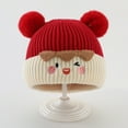 thumbnail image 2 of JIKNTTR Baby Beanie Hat Toddler Winter Knitted Hat Cute Soft Warm Pom Pom Beanie Cap For Boys Girls Warm Hat Kids Hat Soft Warm Caps, 2 of 4