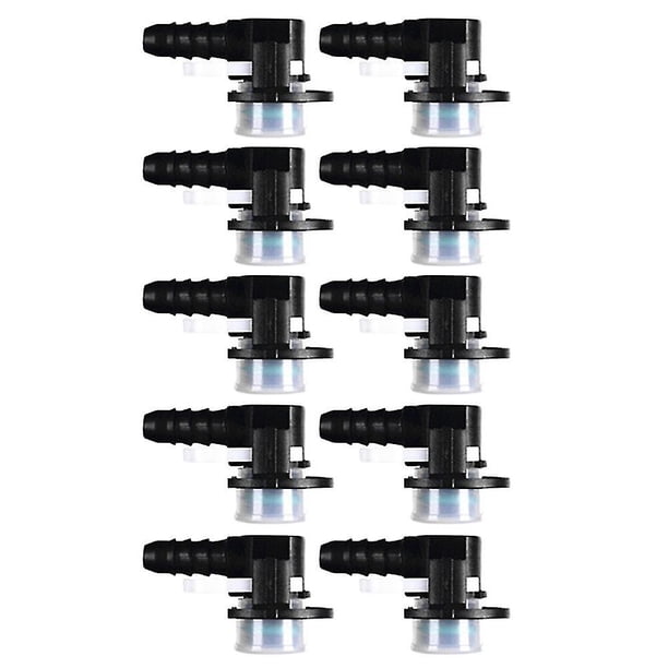 Conector de tubería de agua para coche, conector rápido de tubería de combustible tipo L, Id12-id6-90 grados, 10 Uds.