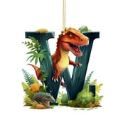 Dinosaur 26 Letters Acrylic Pendant Home Decoration Car Pendant Backpack Pendant