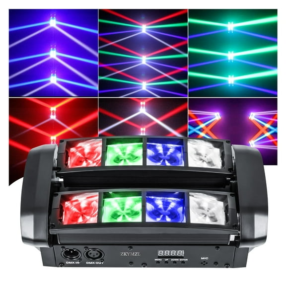 Luces de DJ Moving Head ZKYMZL RGBW LED Spider Beam Stage