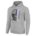 thumbnail image 2 of Men's Starter Heather Gray Columbus Blue Jackets Half Helmet Fleece Pullover Hoodie, 2 of 3
