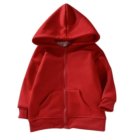 

Winter Savings Clearance! Dezsed Hoodies Sweatshirts Toddler Kids Baby Boys Girls Fashion Cute Solid Color Plush Lining Pockets Zipper Jacket Coat 2-10Years Children Outerwear Long Sleeve