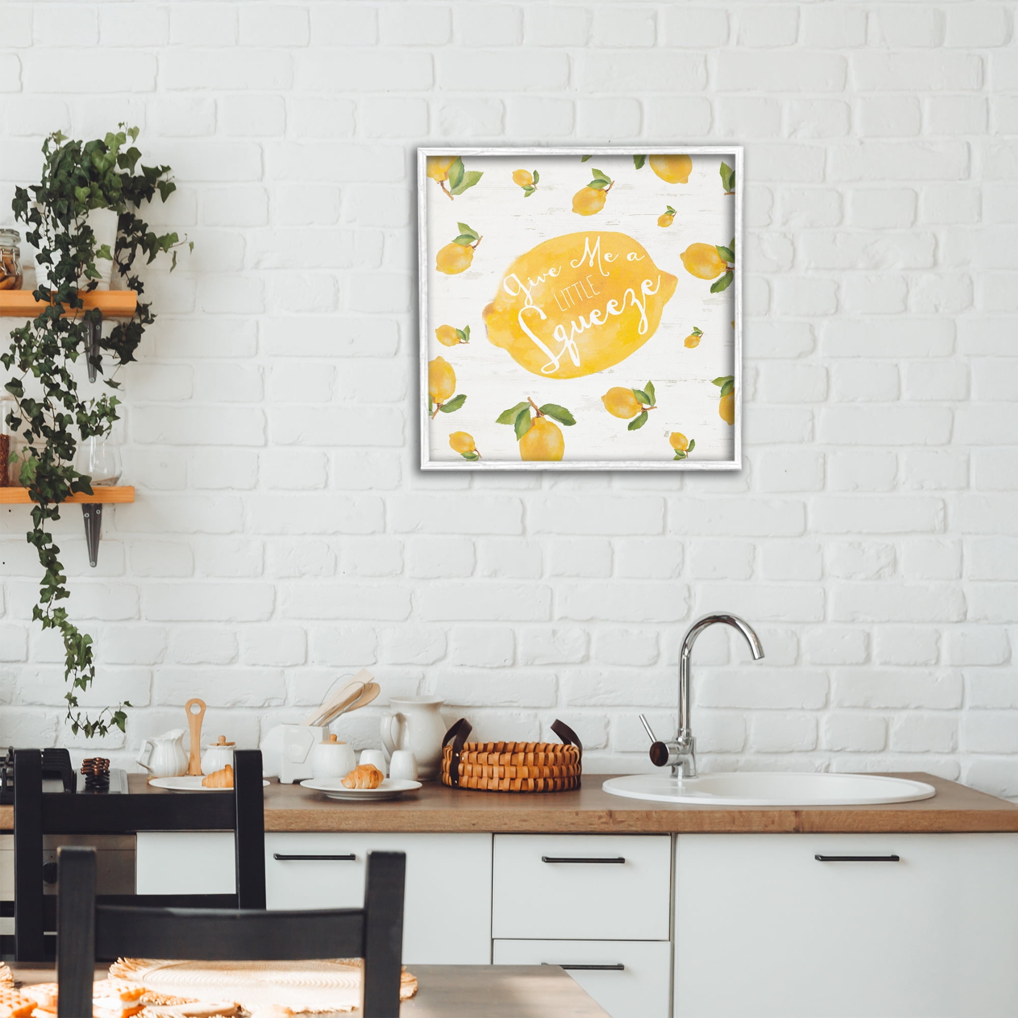 Stupell Industries Give Me A Squeeze White Framed Giclee Art, design by Lanie Loreth