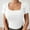 B479 White summer tops for women clearance under $5, variant on Cagogo Women's Summer Short Sleeve T Shirts Ribbed Knit Square Neck Slim Fit Basic Casual Crop Tops Blouses