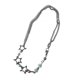 thumbnail image 1 of Collar gargantilla shaofei con cadena de clavícula de plata y cuentas de cristal 31-40 cm, 1 of 5