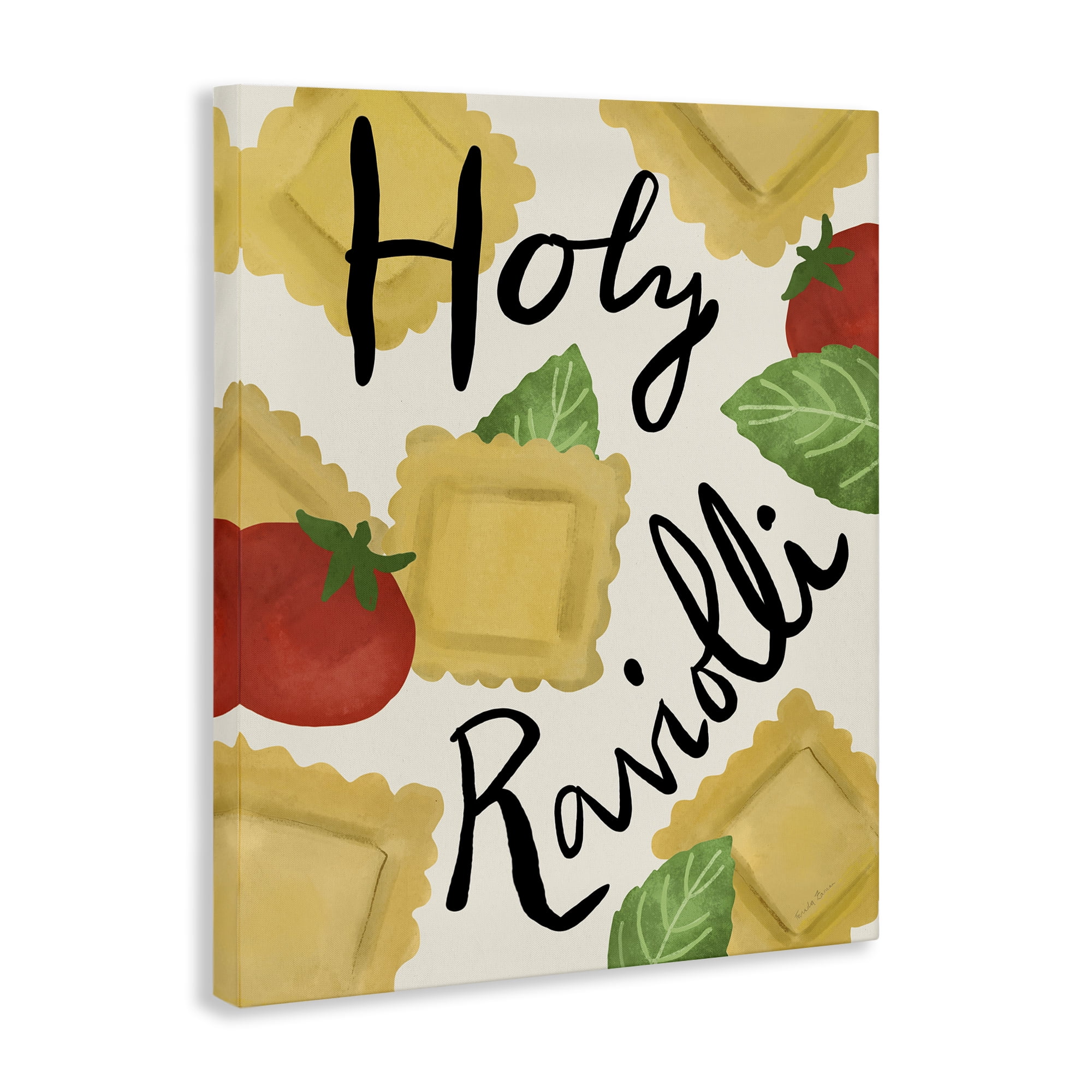 Stupell Industries Funny Holy Ravioli Food & Beverage Painting Gallery Wrapped Canvas Art Print Wall Art, 24 x 30