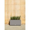 thumbnail image 5 of Veradek Block Series Long Box Medium 32" Plastic Planter - Gray, 5 of 13