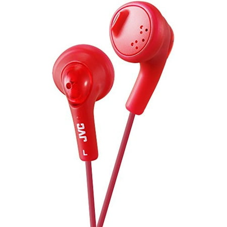 JVC HAF160R Gumy Ear Bud Headphone Red (Jvc Kenwood Fx850 Best Bass Earbuds)