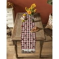 thumbnail image 4 of Farm Red Table Runner Brown Western Texas Star Red Plaid Country Tablerunners 13 x 120 Inch, Table Decorations Tabletop Scarf for Summer Gathering Holiday Farmhouse Kitchen Dining Decor, 4 of 6