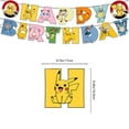 thumbnail image 3 of Pikachu Anime Pocket Monsters Cartoon Birthday Party Decorations Bundle Includes Banner, 12 Mini Cupcake Toppers, 1 Large Cake Topper & 16 Latex Balloons, 3 of 4